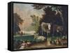 Peaceable Kingdom, Ca 1848-Edward Hicks-Framed Stretched Canvas