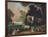 Peaceable Kingdom, Ca 1848-Edward Hicks-Framed Giclee Print