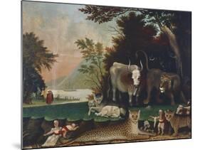 Peaceable Kingdom, Ca 1848-Edward Hicks-Mounted Giclee Print