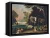 Peaceable Kingdom, Ca 1848-Edward Hicks-Framed Stretched Canvas