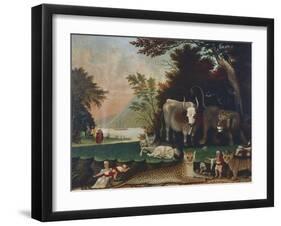 Peaceable Kingdom, Ca 1848-Edward Hicks-Framed Giclee Print