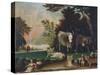 Peaceable Kingdom, Ca 1848-Edward Hicks-Stretched Canvas