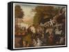 Peaceable Kingdom (Oil on Canvas)-Edward Hicks-Framed Stretched Canvas