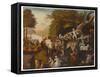 Peaceable Kingdom (Oil on Canvas)-Edward Hicks-Framed Stretched Canvas