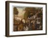 Peaceable Kingdom (Oil on Canvas)-Edward Hicks-Framed Giclee Print