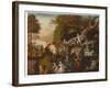 Peaceable Kingdom (Oil on Canvas)-Edward Hicks-Framed Giclee Print