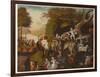 Peaceable Kingdom (Oil on Canvas)-Edward Hicks-Framed Giclee Print