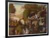 Peaceable Kingdom (Oil on Canvas)-Edward Hicks-Framed Giclee Print