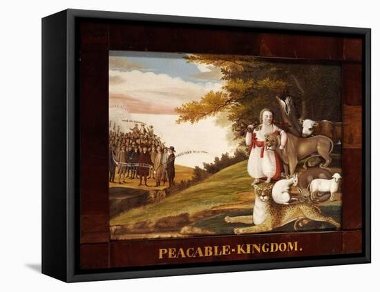 Peaceable Kingdom-Edward Hicks-Framed Stretched Canvas