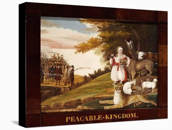 Peaceable Kingdom-Edward Hicks-Stretched Canvas