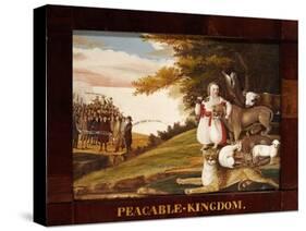 Peaceable Kingdom-Edward Hicks-Stretched Canvas