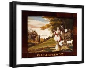 Peaceable Kingdom-Edward Hicks-Framed Giclee Print