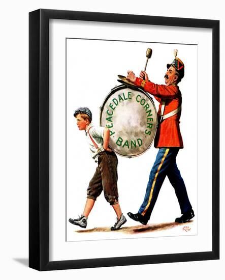 "Peacedale Corners Band,"October 20, 1928-Alan Foster-Framed Giclee Print