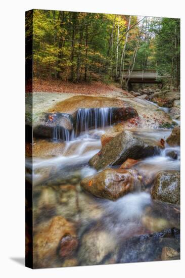 Peaceful Autumn Stream, White Mountain New Hampshire-Vincent James-Stretched Canvas