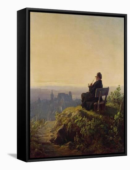 Peaceful Evening-Carl Spitzweg-Framed Stretched Canvas