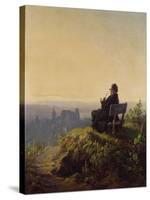 Peaceful Evening-Carl Spitzweg-Stretched Canvas