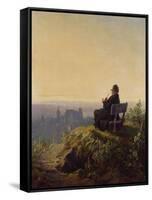 Peaceful Evening-Carl Spitzweg-Framed Stretched Canvas