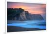 Peaceful Fire Sunset Sky Near Santa Cruz, California Coast-Vincent James-Framed Photographic Print