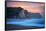 Peaceful Fire Sunset Sky Near Santa Cruz, California Coast-Vincent James-Framed Stretched Canvas