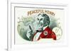 Peaceful Henry Brand Cigar Box Label-Lantern Press-Framed Premium Giclee Print