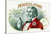 Peaceful Henry Brand Cigar Box Label-Lantern Press-Stretched Canvas