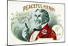 Peaceful Henry Brand Cigar Box Label-Lantern Press-Mounted Art Print