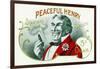 Peaceful Henry Brand Cigar Box Label-Lantern Press-Framed Art Print