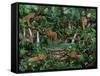Peaceful Jungle-Betty Lou-Framed Stretched Canvas