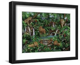 Peaceful Jungle-Betty Lou-Framed Premium Giclee Print