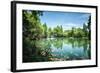 Peaceful Lake Scene with Greenery at One of the Lesser known Spots at West Lake in Hangzhou-Andreas Brandl-Framed Photographic Print