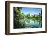 Peaceful Lake Scene with Greenery at One of the Lesser known Spots at West Lake in Hangzhou-Andreas Brandl-Framed Photographic Print