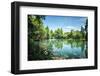 Peaceful Lake Scene with Greenery at One of the Lesser known Spots at West Lake in Hangzhou-Andreas Brandl-Framed Photographic Print