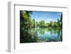 Peaceful Lake Scene with Greenery at One of the Lesser known Spots at West Lake in Hangzhou-Andreas Brandl-Framed Photographic Print