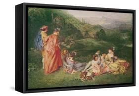 Peaceful Love, C.1718-19-Jean Antoine Watteau-Framed Stretched Canvas