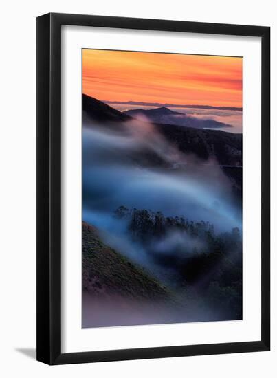 Peaceful Mood Fog Sweeps Marine Headlands, Northern California-Vincent James-Framed Photographic Print