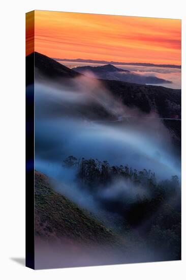 Peaceful Mood Fog Sweeps Marine Headlands, Northern California-Vincent James-Stretched Canvas