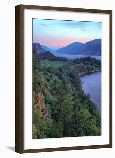 Peaceful Morning at Columbia River Gorge, Oregon-Vincent James-Framed Photographic Print