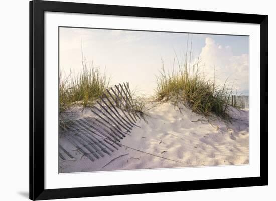 Peaceful Morning in the Beach Sand Dunes-forestpath-Framed Photographic Print