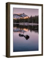 Peaceful Morning Reflection Yosemite Tioga Pass Tenaya Lake-Vincent James-Framed Photographic Print