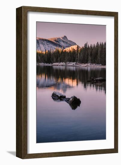 Peaceful Morning Reflection Yosemite Tioga Pass Tenaya Lake-Vincent James-Framed Photographic Print