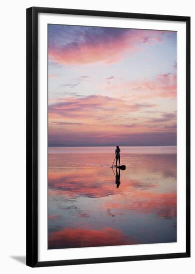 Peaceful Paddle Boarding-Ben Wood-Framed Giclee Print