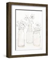 Peaceful Petals III Neutral-Beth Grove-Framed Art Print