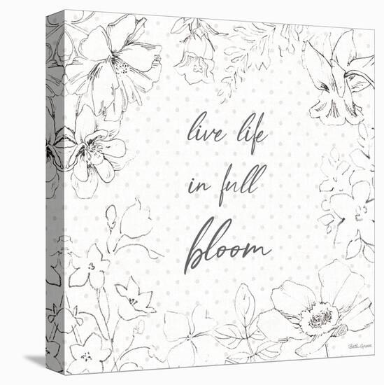 Peaceful Petals X Neutral-Beth Grove-Stretched Canvas