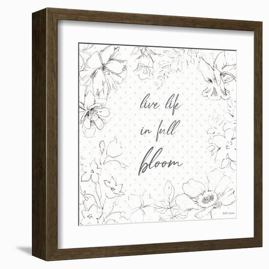 Peaceful Petals X Neutral-Beth Grove-Framed Art Print