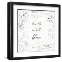 Peaceful Petals X Neutral-Beth Grove-Framed Art Print