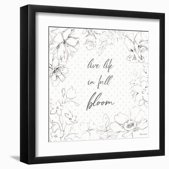 Peaceful Petals X Neutral-Beth Grove-Framed Art Print