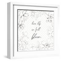 Peaceful Petals X Neutral-Beth Grove-Framed Art Print