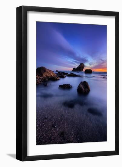 Peaceful Seascape After Sunset, Sonoma Coast, California-Vincent James-Framed Photographic Print