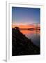 Peaceful Sunrise, East Span of the Bay Bridge, San Francisco, California-Vincent James-Framed Photographic Print