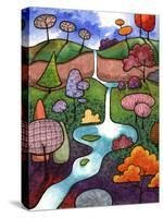 Peaceful Waterfall-Sandra Willard-Stretched Canvas